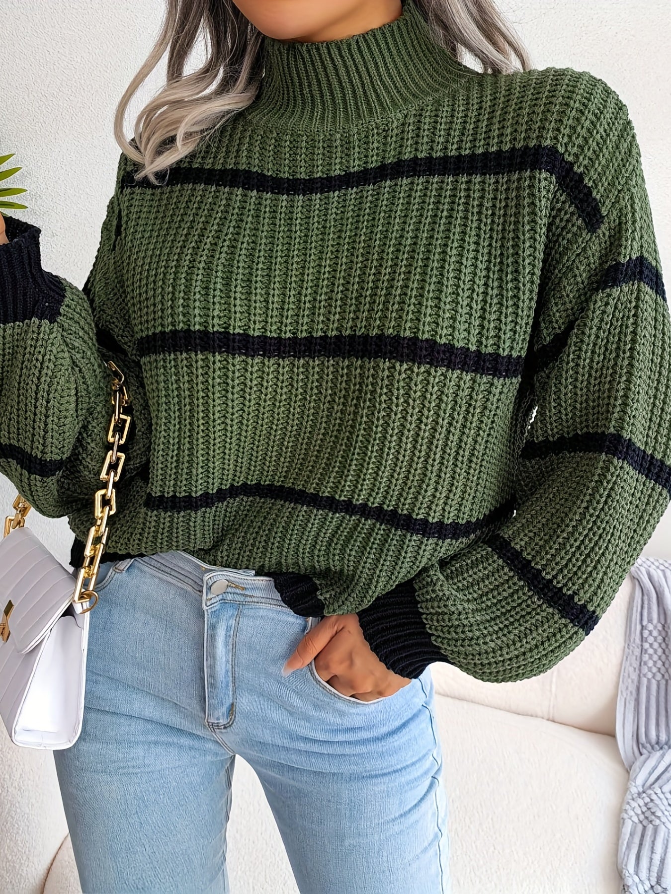 Striped Crew Neck Sweater